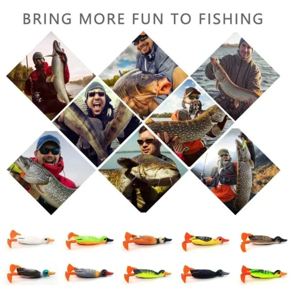 0d09d6b3569767282a22d3778a4c53b6.webp 11g 95 cm Rotating Propeller Flippers Duck Lure Bait 1pc Random Color Floating Water Tractor Propeller Duck