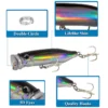 New Popper Lure Bait 7cm94g Floating Water Wave Lure Bait Seawater Fishing Freshwater 1pc Random Color