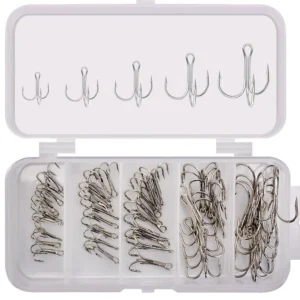 c3c8d30fa212261fab324e9130de83bf.webp 50pcs Per Box Mixed Size Barbed Fishing Treble Hook Set 4 6 8 10 Carp Steel Jig Hooks Ice Sea Fishing Round Bend Pesca Hooks