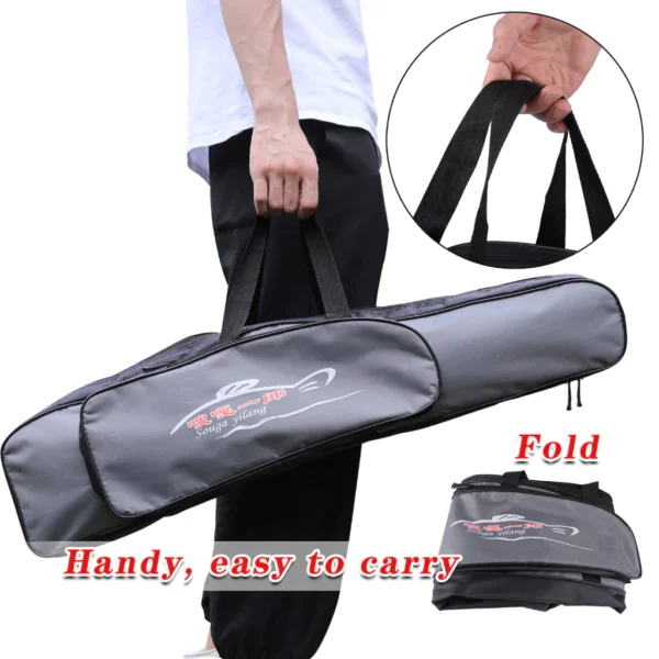 Double Deck Fishing Bag Waterproof Material High Quality And Large Space Fishing Tool Bag 80cm