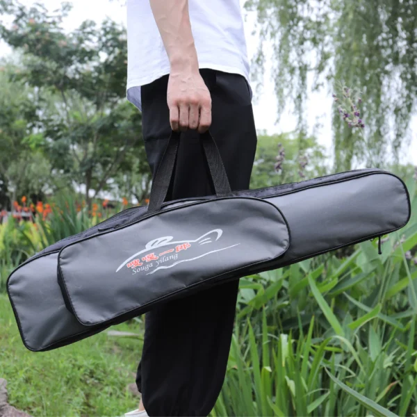 Double Deck Fishing Bag Waterproof Material High Quality And Large Space Fishing Tool Bag 80cm