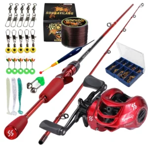 cn-11134207-7r98o-lppxgwpy9a2j59.webp Set Casting Fishing Rod High Carbon 2 Sections EVA Handle and Baitcasting Fishing Reel 181 BB 7 21 High Speed Anti Corrosion Baitcaster Reel 8KG Max Drag For Freshwater