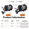 Fishing Reel Sea Fishing Reel 30004000 Model Trolling Fishing Reel Casting Fishing Reel For Freshwater or Saltwater Fishing Max Drag 28kg