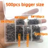 500Pcs No 322 Fishing Hooks Set Carbon Steel Single Circle Fishing Hook Fly Fishing Jip Barbed Carp Hooks Sea Tackle Accessories