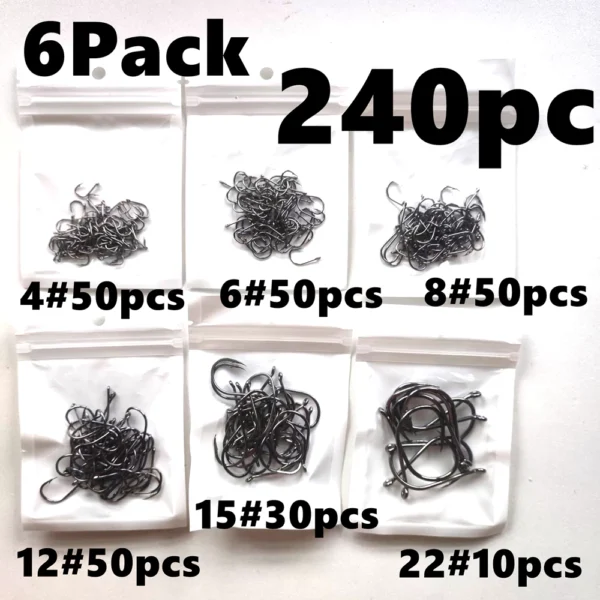 cn-11134207-7ras8-m3or9eczo4sq42.webp 500 Pieces Set Strong Carbon Steel No 312 Fishing Hooks Single Circle Fishing Hook Fly Fishing Jip Barbed Carp Hooks Sea Tackle Accessories