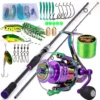 Full Set Spinning Fishing Rod M Power Carbon with Spinning Fishing Reel PowerDouble Handle For Freshwater Max Drag 20kg