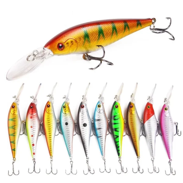 sg-11134201-7qvcq-lesglx95rs8f53.webp Long Tongue 11cm95g Fishing Lures Hard Baits 3D Eyes Minnow Lure with Treble Hook Swimbait Fishing Bait Sinking Lure for Bass Trout Walleye Redfish Saltwater Freshwater