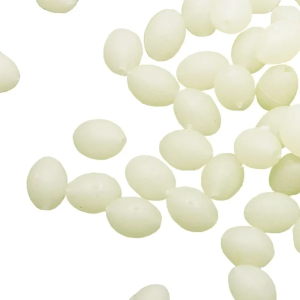 100 Pieces Oval Luminous Fishing Lures Fishing Beads Sea Hard Floating Float Tackles