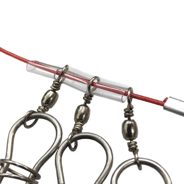 Heavy Duty Wire Rope Fish Lock Buckle  Fishing Pancing Accessories Stainless Steel