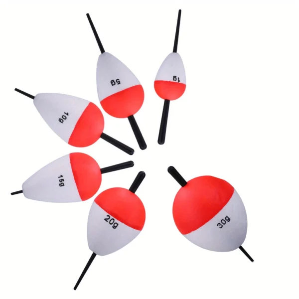 6pc slot 1g30g EVA Foam Fishing Floats  Perfect for Rod Fishing Tackle