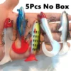 5Pcs Per Box Lifelike Mix Color Curl Paddle Tail Swimbaits Fishing Lure Soft Lure 9cm Artificial Bait Fishing Tackle Realistic Swimbait With Treble Hook